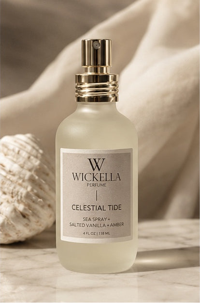 Celestial Tide Perfume | Sea Spray, Blue Lotus & White Amber | Wickella