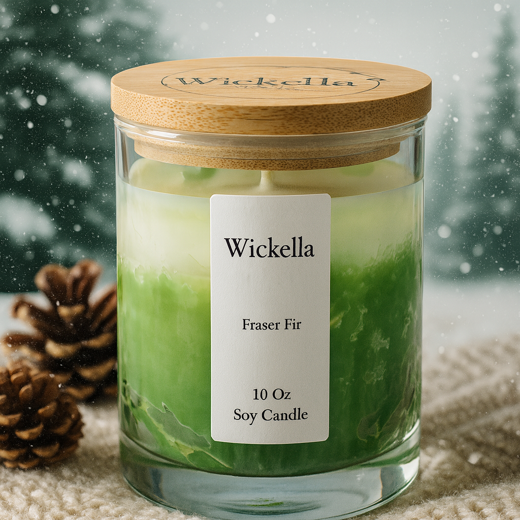 Fraser Fir Soy Candle – Holiday Evergreen Scent