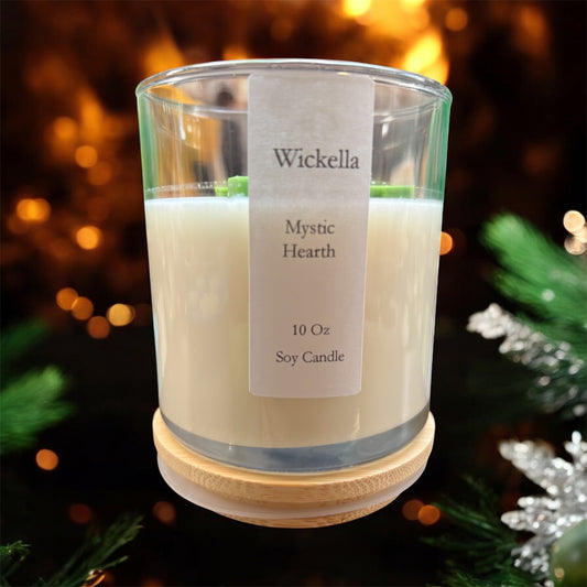 Mystic Hearth - Amber, Frankincense & Myrrh Candle - Warm Smoky Sanctuary