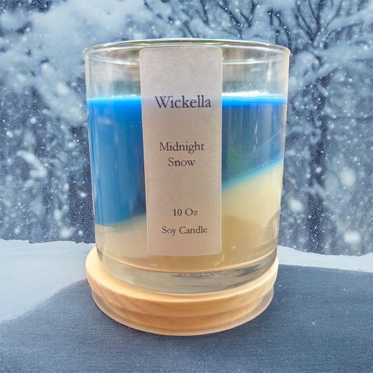 Midnight Snow Soy Candle – Winter Fresh Fragrance