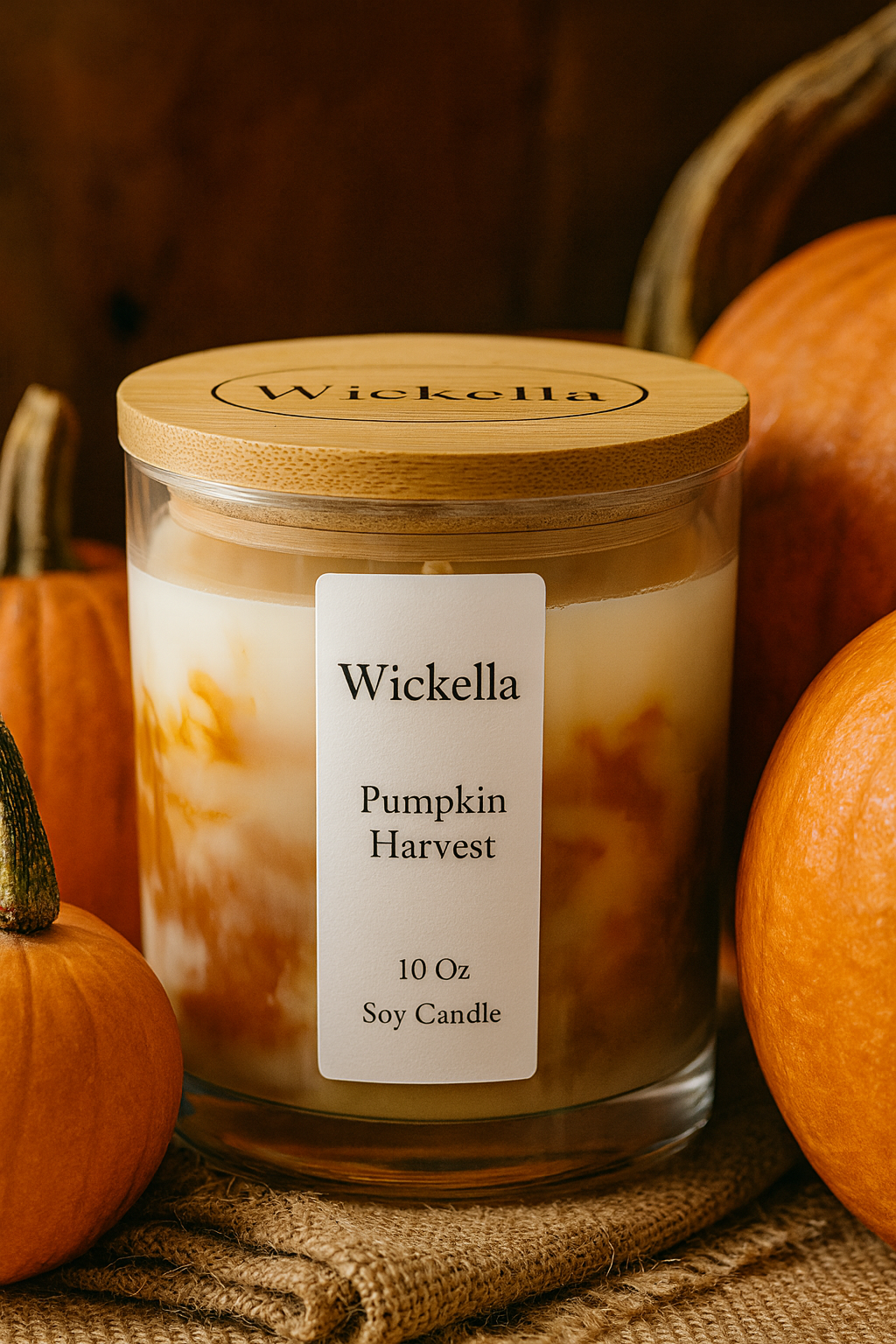 Pumpkin Harvest Soy Candle – Spiced Fall Fragrance